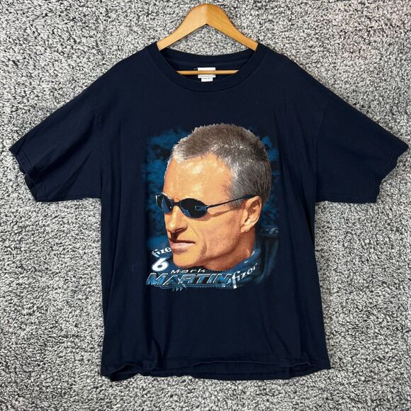 Vintage Mark Martin NASCAR‎ T Shirt Adult Extra Large Blue Chase Authentics XL - Picture 1 of 15